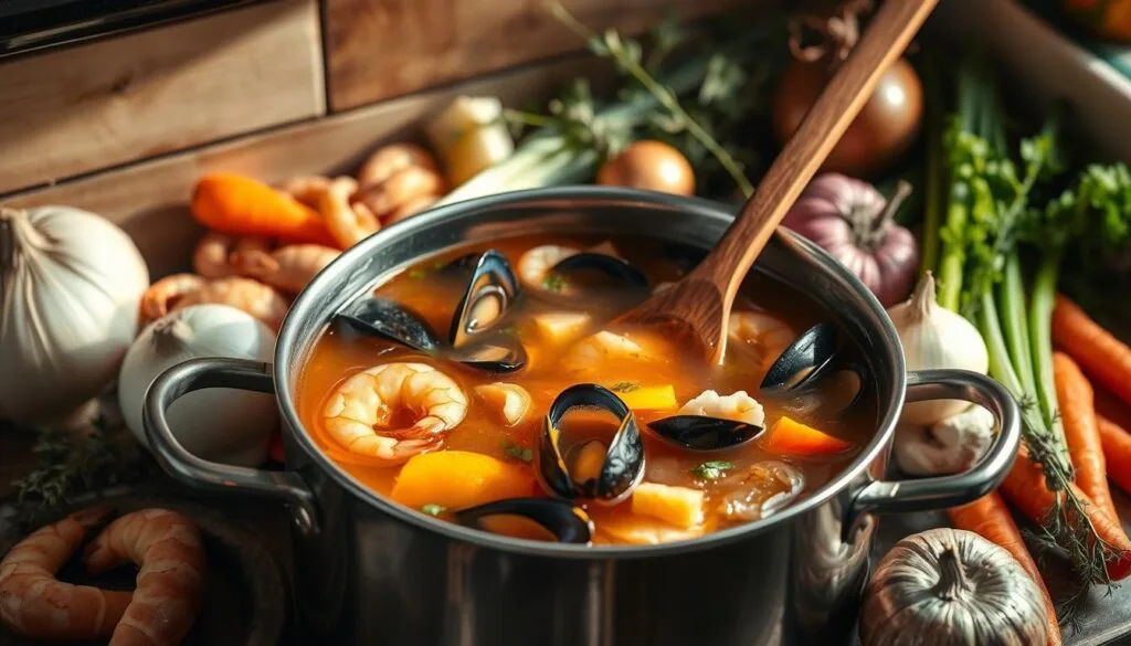 Homemade seafood stock Homemade seafood stock